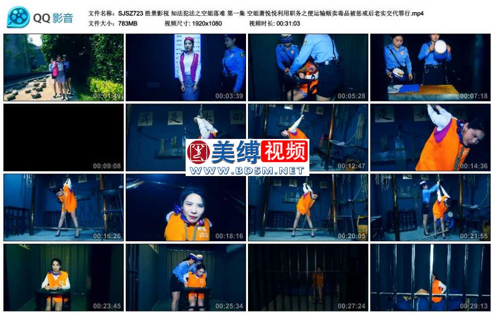 胜景影视 知法犯法之空姐落难 第一集 空姐萧悦悦利用职务之便运输贩卖毒品被惩戒后...