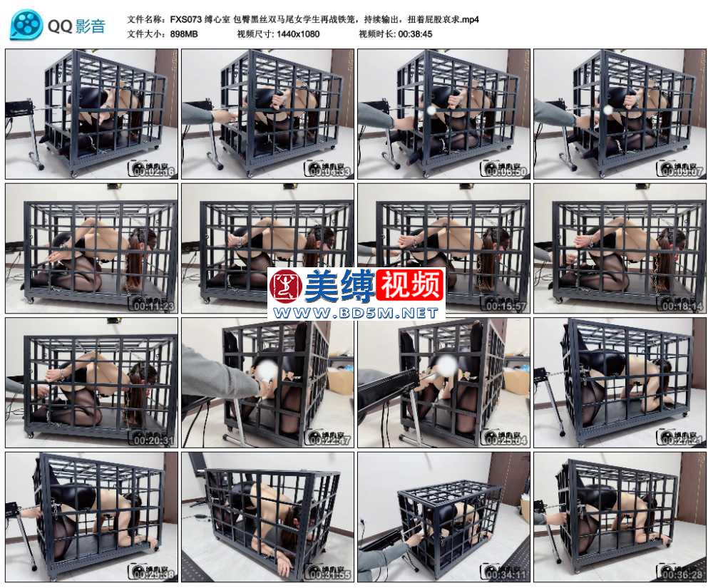 缚心室 包臀黑丝双马尾女学生再战铁笼，持续输出，扭着屁股哀求