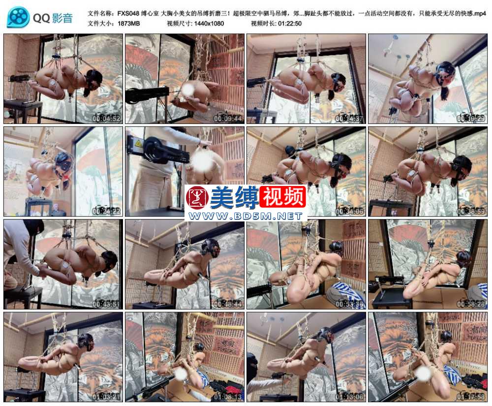 缚心室 大胸小美女的吊缚折磨三！超极限空中驷马吊缚，郊狼直接开到100，折磨脚趾...