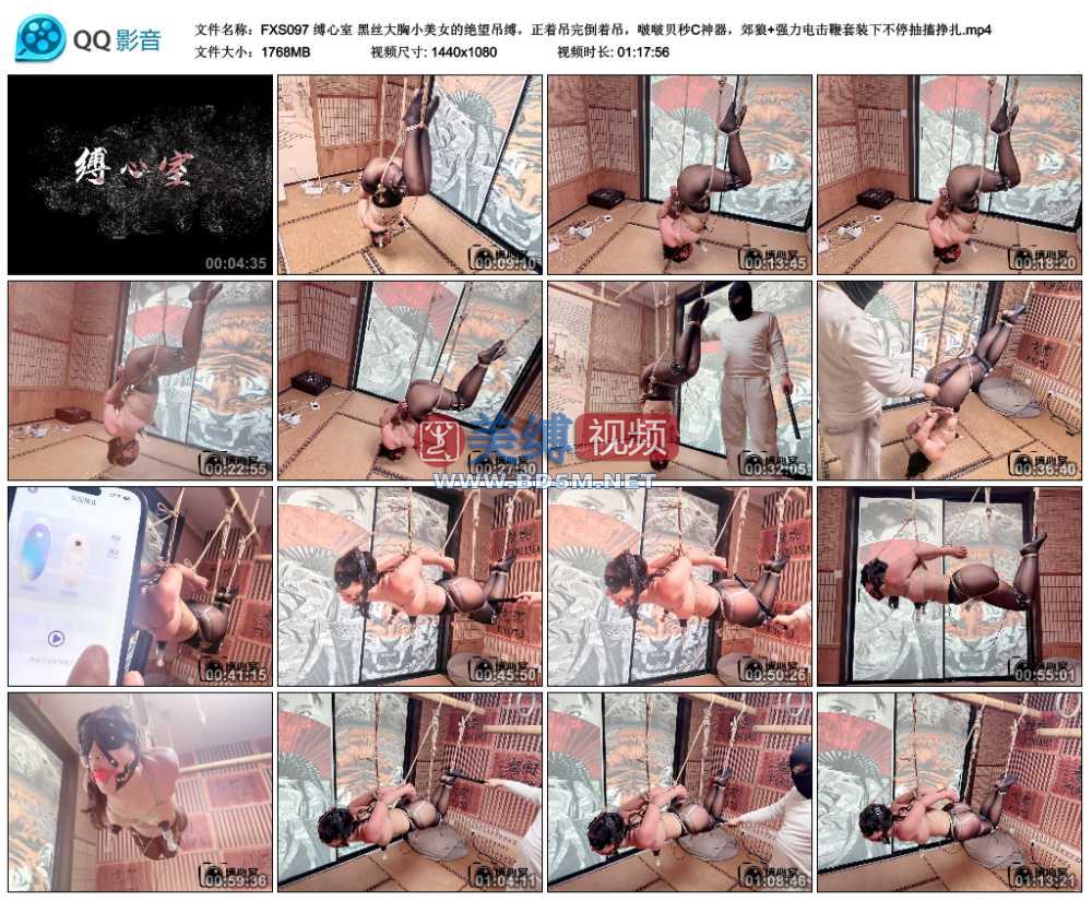 缚心室 黑丝大胸小美女的绝望吊缚，正着吊完倒着吊，啵啵贝秒C神器，郊狼+强力电击...