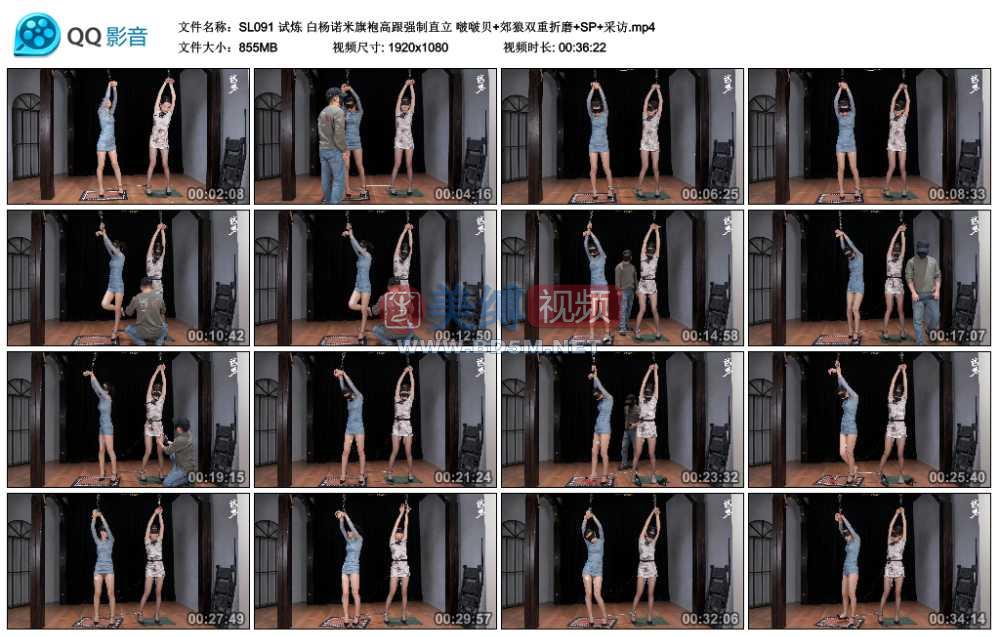 试炼 白杨诺米旗袍高跟强制直立 啵啵贝+郊狼双重折磨+SP+采访