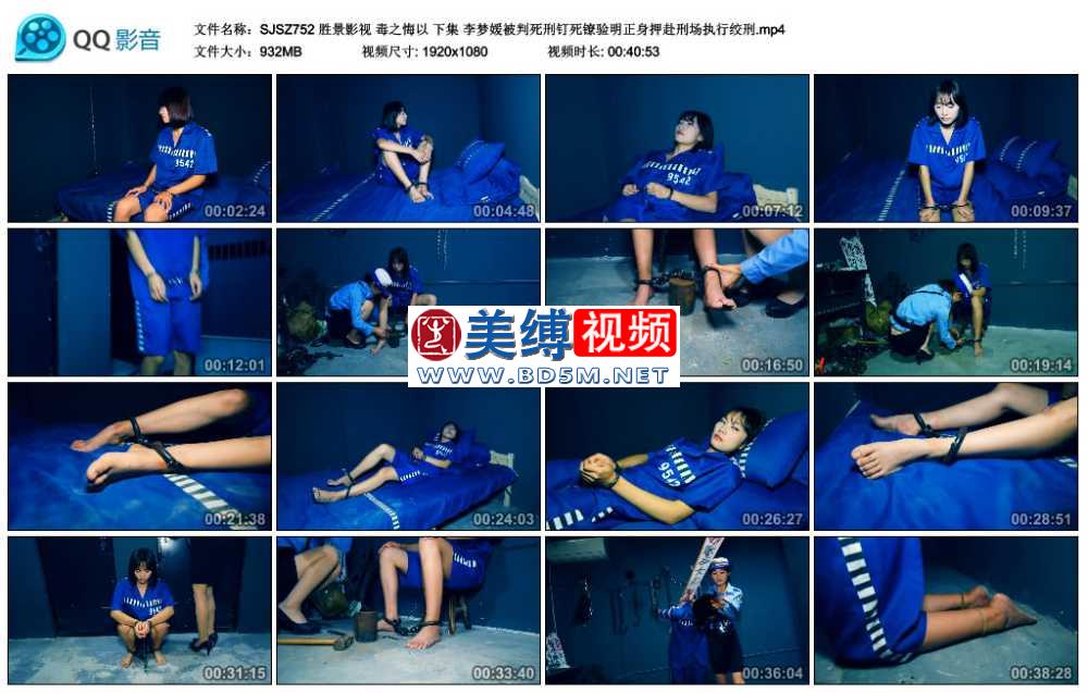 胜景影视 毒之悔以 下集 李梦媛被判死刑钉死镣验明正身押赴刑场执行绞刑