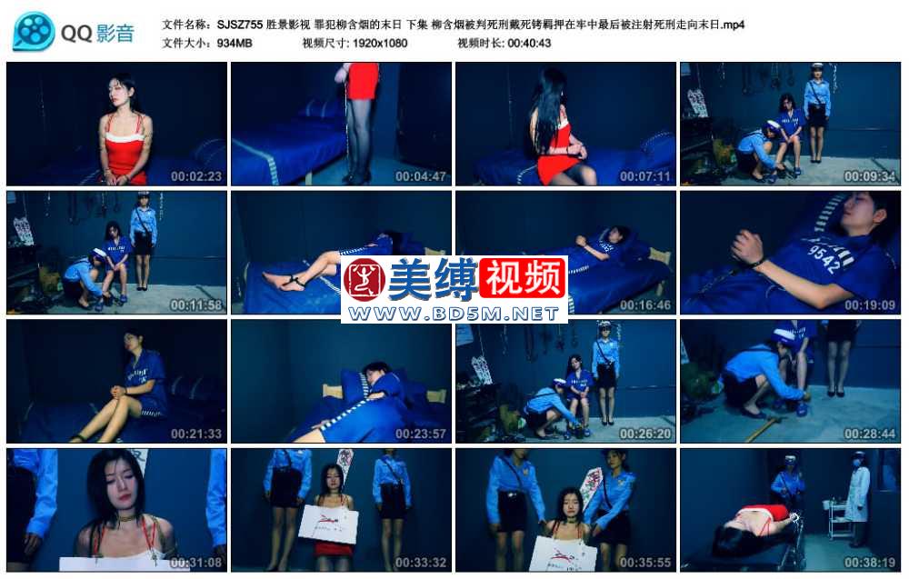 胜景影视 罪犯柳含烟的末日 下集 柳含烟被判死刑戴死铐羁押在牢中最后被注射死刑走...