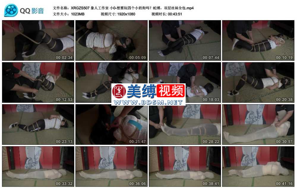 象人工作室 小0-想要玩四个小奶狗吗？蛇缚，双层丝袜全包