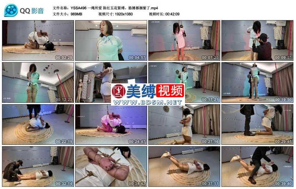 一绳所爱 陈红五花紧缚，胳膊都捆紫了