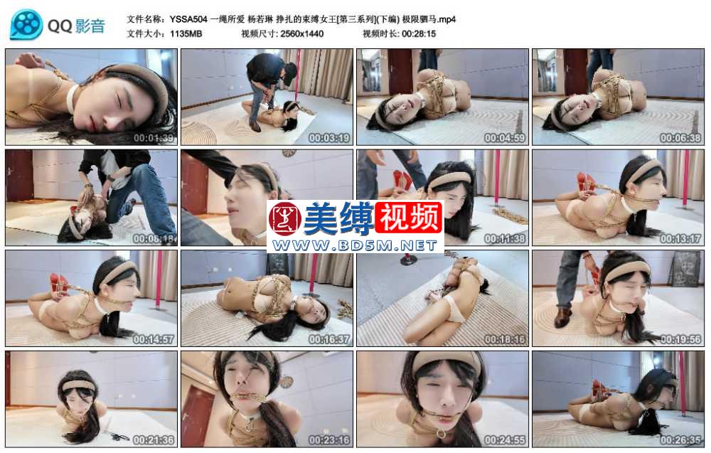 一绳所爱 杨若琳 挣扎的束缚女王[第三系列](下编) 极限驷马